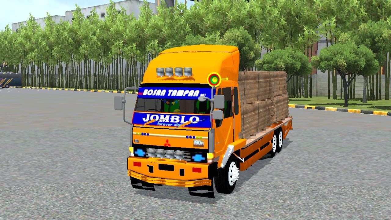 Download MOD BUSSID Truck Fuso Fighter Angkut Papan Oleh AnonyTon